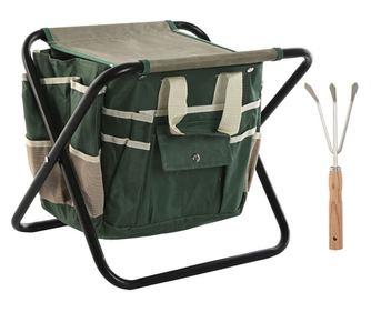 Комплект градински инструменти ESPRIT Home, черен, зелен, сребрист, естествен, полиестер, алуминий, 7 части