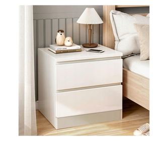 Noptieră pentru dormitor cu sertare, albă 41x32x30 CM