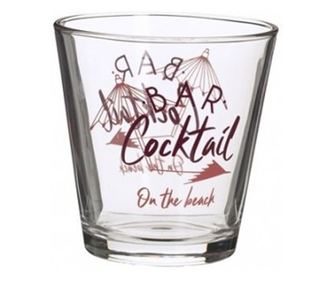 6 db koktélpohár készlet, üveg, 250 ml, 8,5x8,8 cm