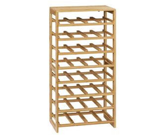 Raft Stories, pentru 32 sticle de vin, bambus, 45 x 24 x H 89 cm