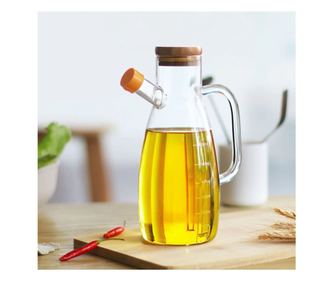 Sticla pentru Ulei si Otet, 700 ml, capac din bambus