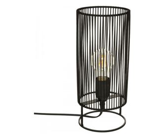 Veioza Nora, metal, negru, 13 x H 30 cm, E27, Max 40 W