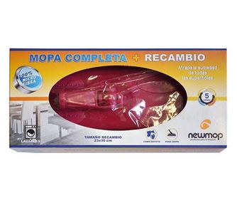 Mop plat cu 5 rezerve microfibra