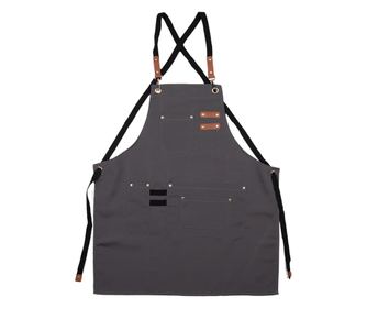 Szürke textil konyhai kötény 75x66 cm