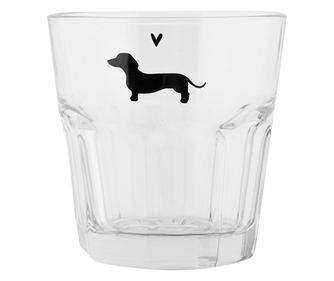 6 darabos átlátszó fekete üveg pohár szett Catelus Ø 8x8 cm / 200 ml