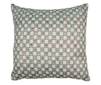 Večbarvna prešita prevleka za okrasno blazino z rožami, 40x40 cm