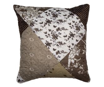Prevleka za okrasno blazino s cvetličnim vzorcem, rjava, črna, bela, 40x40 cm