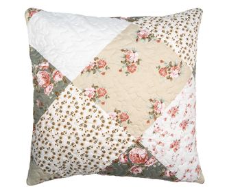 Prošívaný povlak na polštář s květinami 50x50 cm