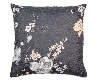 Vícebarevný prošívaný povlak na polštář s květinami 50x50 cm