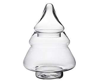 Karácsonyfa üveg átlátszó Ø 19x29 cm