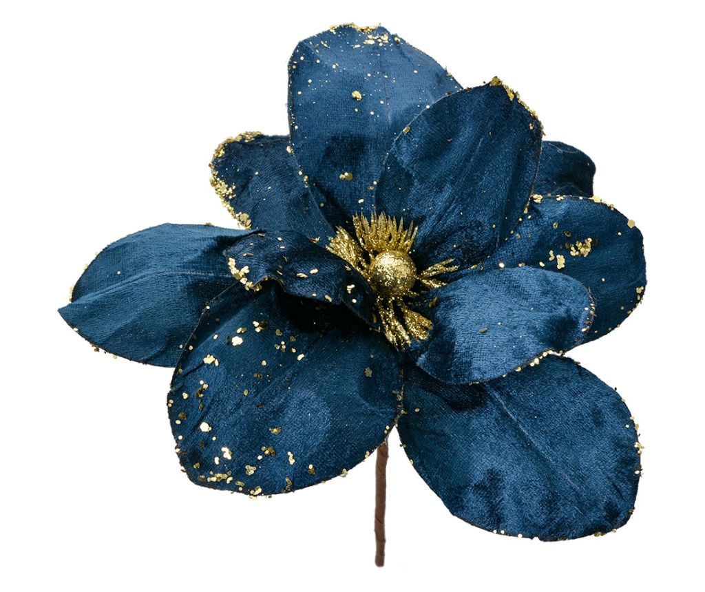Blue and Gold Christmas Artificial Flower Ø 25x25 cm