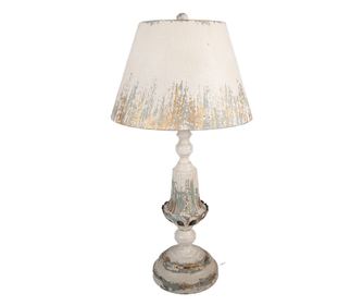 Vintage bež rjava kovinska svetilka Ø 36x70 cm E27