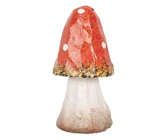 Višebojna keramička ukrasna gljiva Ø 6x11 cm