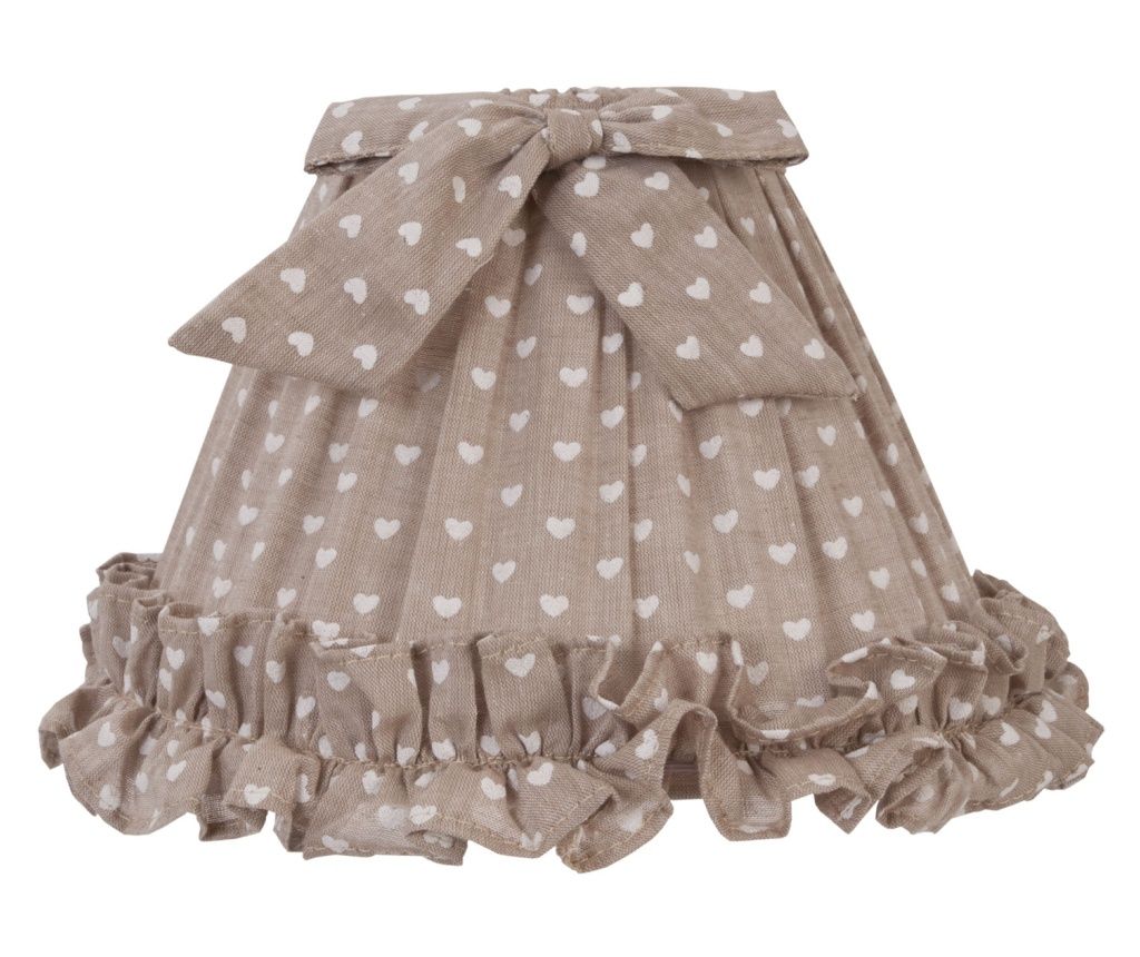 Szürke bézs pamut lámpaernyő Ø 22x14 cm