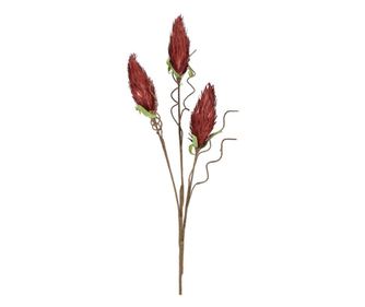 12 darabos művirág szett, zöld, barna, burgundi, 35x67 cm