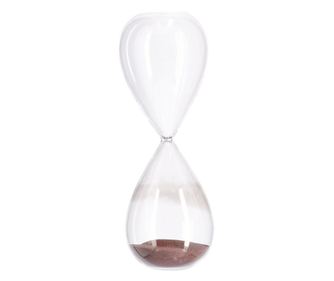 Kronos dekoratív homokóra barna homokkal Ø10x29h