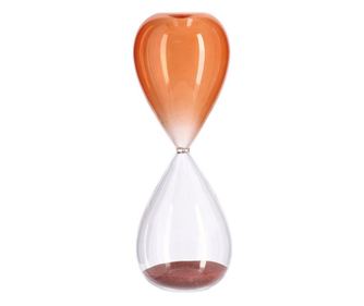 Kronos dekor homokóra, narancssárga üveg, barna homok Ø8,3x20,3h