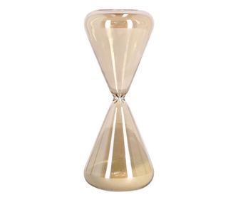 Kronos dekoratív homokóra fehér homokkal, üveg Ø6x15,3h