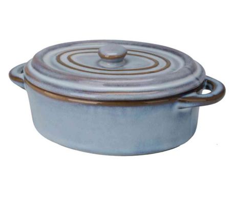 Σετ 4 ραμεκίν με καπάκι Koopman, κεραμικά, 16x9x6,5 cm, 230 ml, οβάλ