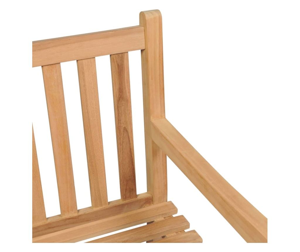 Vrtna klupa, 120 cm, tikovo drvo - 4