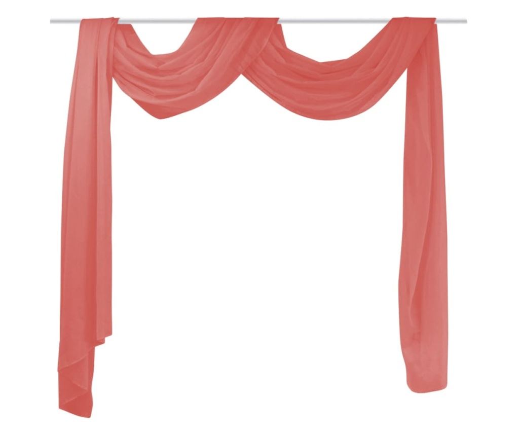 Voile zavjesa, crvena, 140 x 600 cm - 2