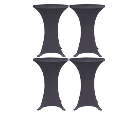 Elastični stolnjak, 4 kom., antracit, 70 cm
