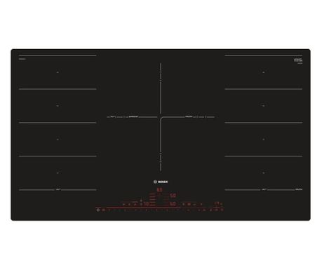 Plită Bosch Serie 8 PXV901DV1E, Neagră, Încorporabilă, cu Inducție pe Zone, 5 zone