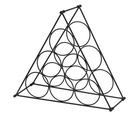Suport 6 sticle vin Koopman, metal, 39x18x34 cm, negru