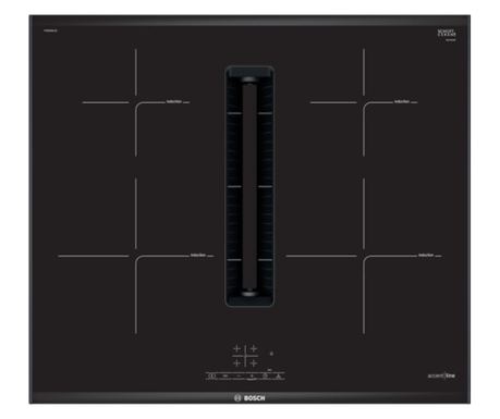 Bosch Serie 4 PIE695B15E Ploča za kuhanje Crna Ugradbena 60 cm Indukcijska ploča s 4 zone i integriranom napom