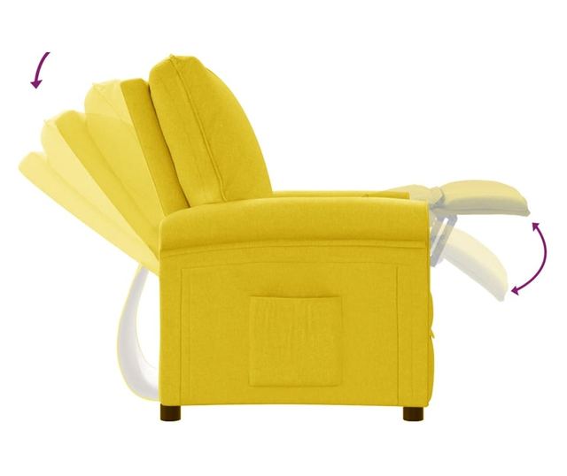 Sklopiva stolica, žuta, tekstilni materijal