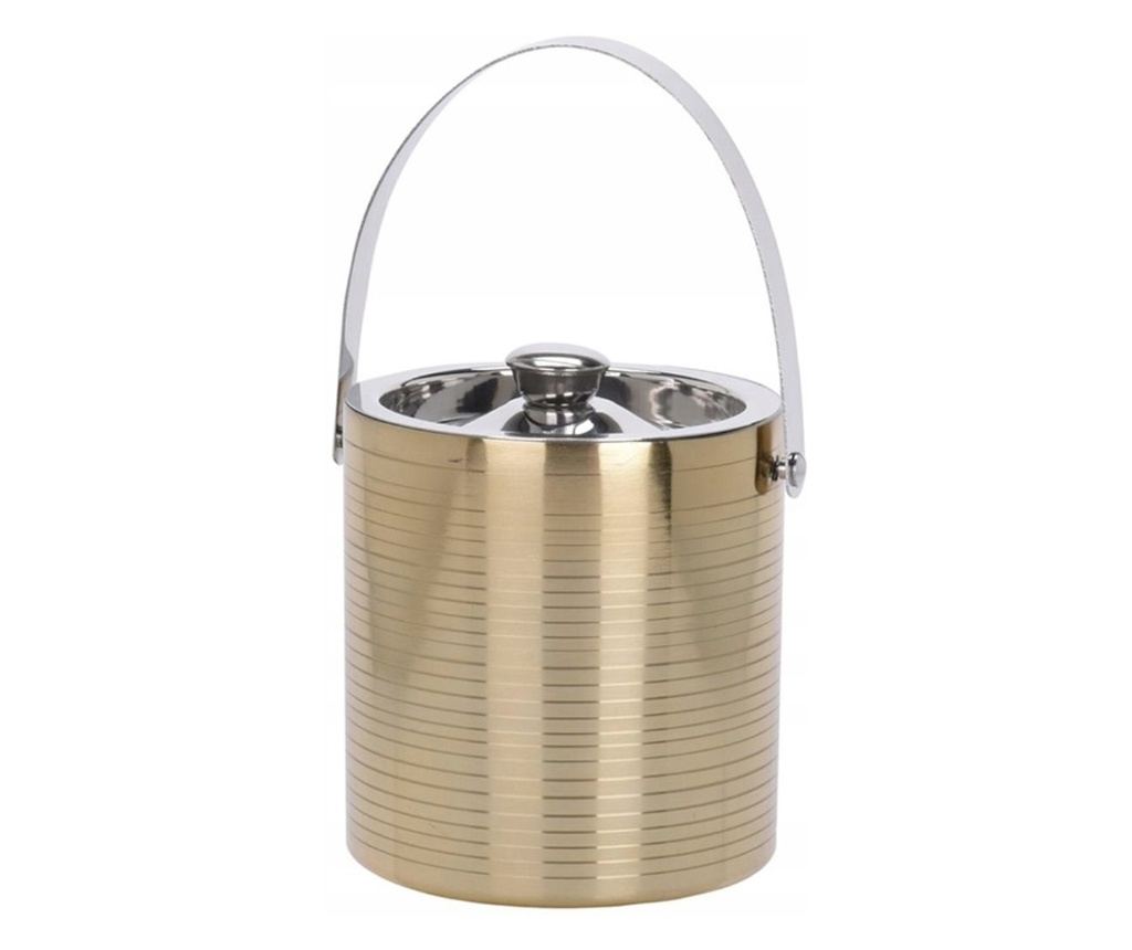 Frapiera gheata cu pereti dubli Excellent Houseware, otel inoxidabil, 15x15.5 cm, auriu - 5