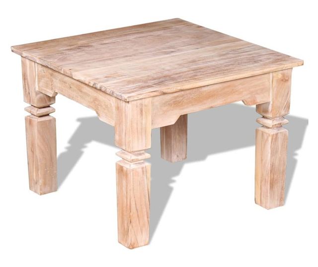 Stolik kawowy z drewna akacjowego, 60 x 60 x 45 cm