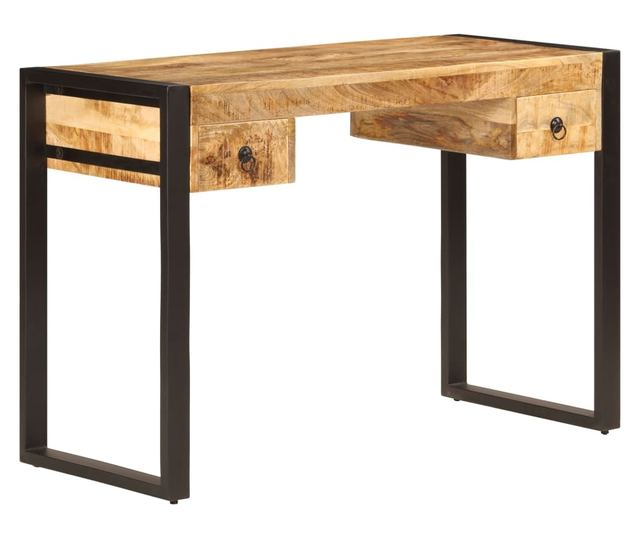 Stol s 2 ladice, 110 x 50 x 77 cm, masivno drvo manga