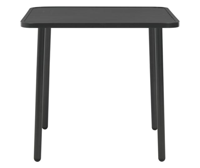 Set bistro namještaja, 3 dijela, tamno siva, čelik