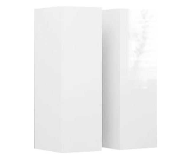 TV komode, 4 kom., bijele visoki sjaj, 30,5x30x90 cm, PAL