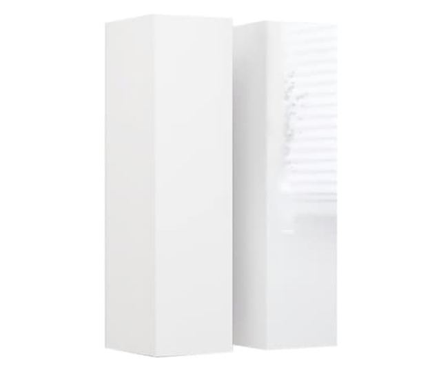 TV komode, 4 kom., bijele visoki sjaj, 30,5x30x110 cm, PAL