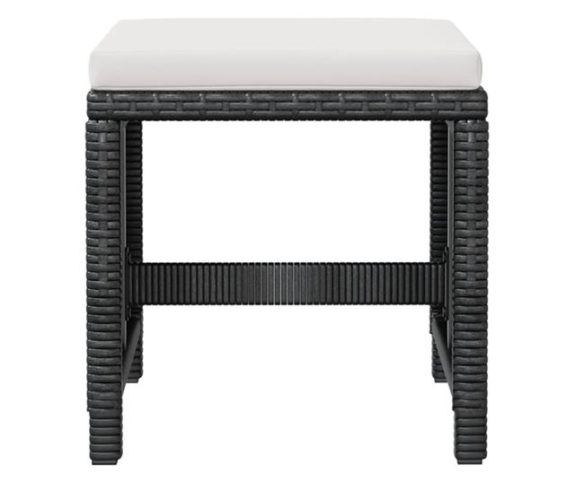 Set vanjskog namještaja 13 komada crna, poliratan, drvo akacija