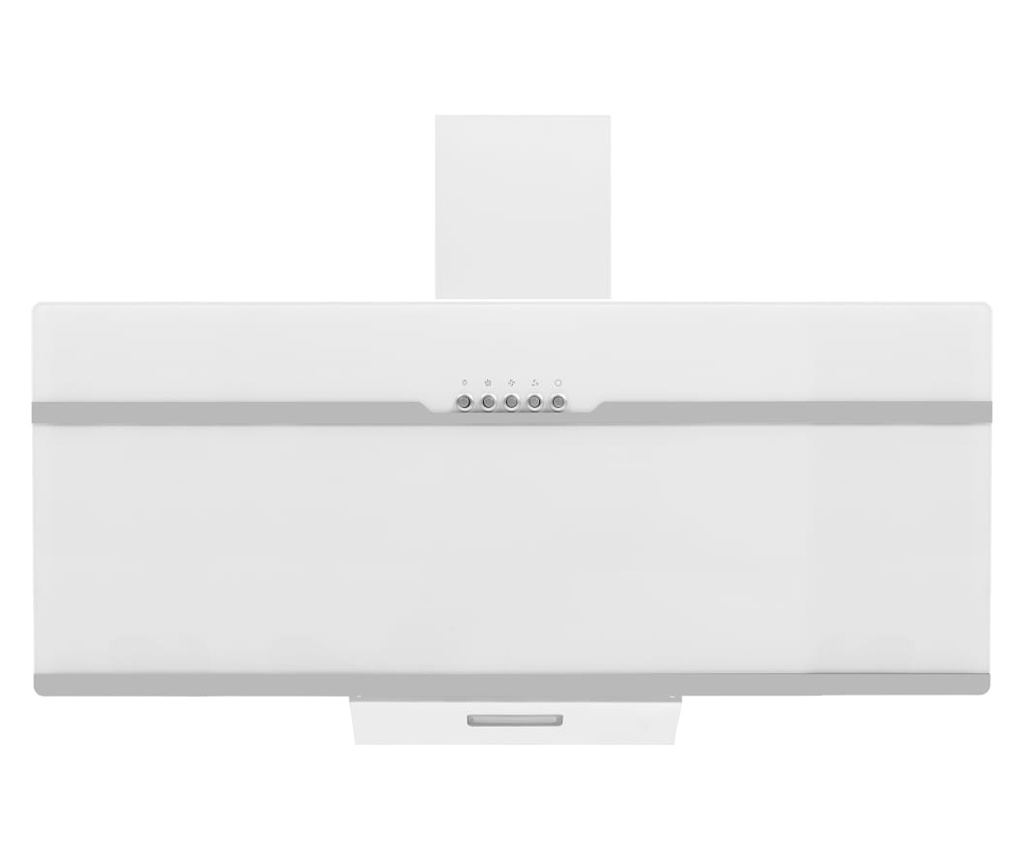 Bijela zidna napa 90 cm nehrđajući čelik i kaljeno staklo - 2