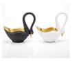Vaza decorativa, swan, negru, 18x19x9 cm thumbnail 3
