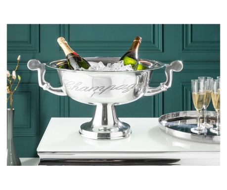 Set 2 stalka za šampanjac, srebrna