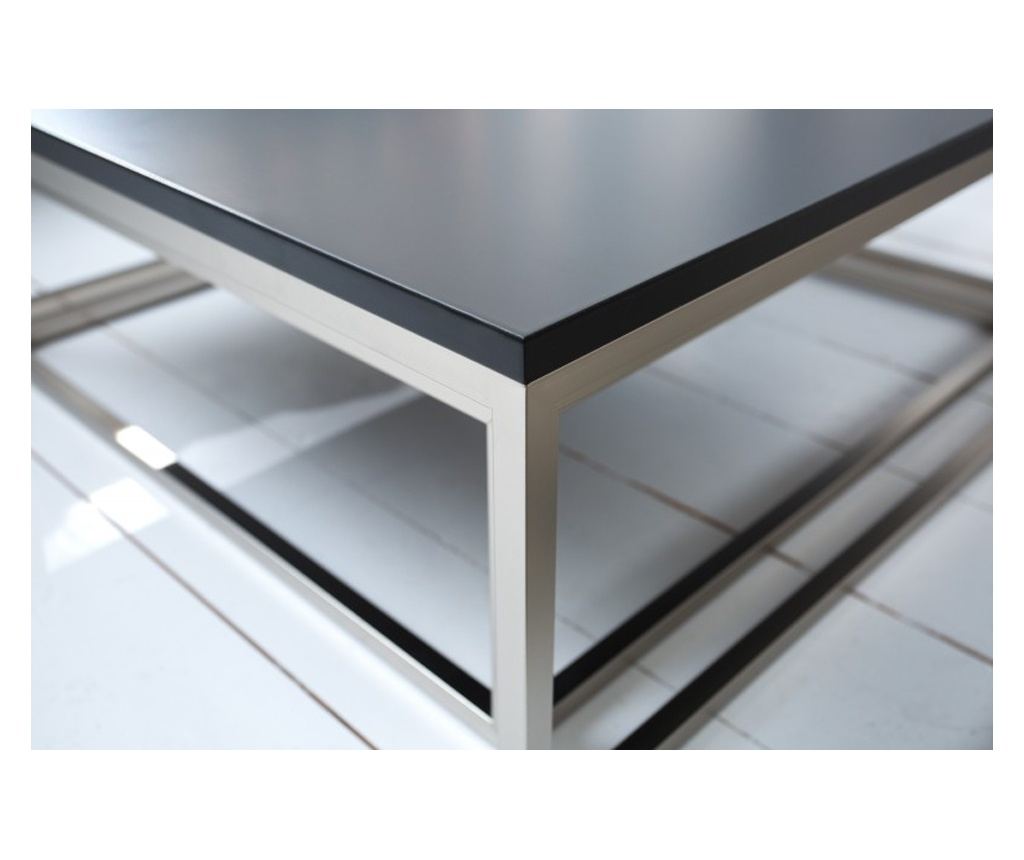 Set 2 Măsuțe de Cafea Vstyle Irresistible, Negru, 37x75x75 - 3