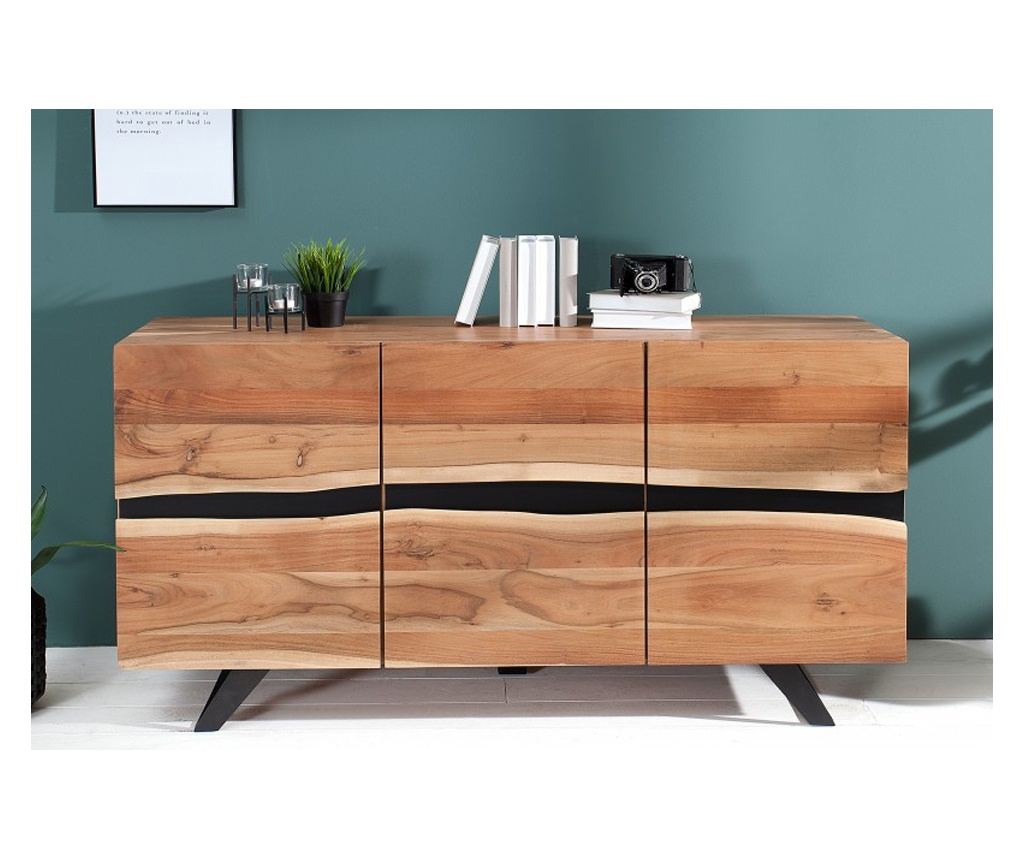 Comodă Vstyle Irresistible 287344, Culoare Lemn, Lemn, Metal 85x150x43 - 2