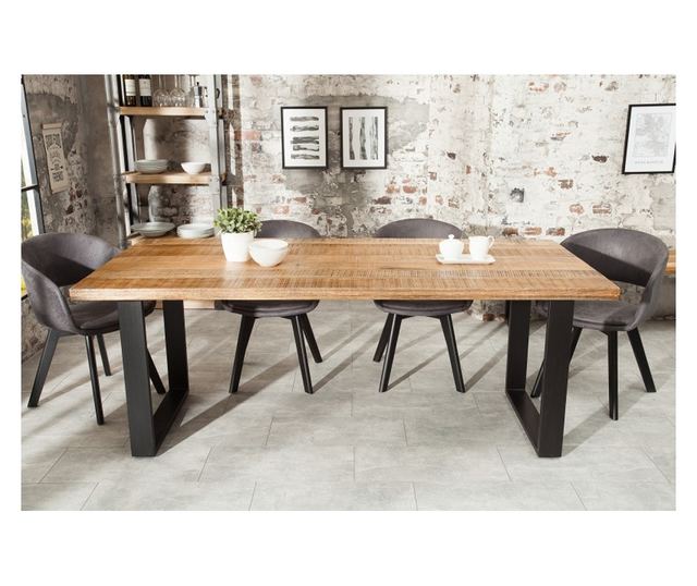 Blagovaonski stol, boja drva, crna