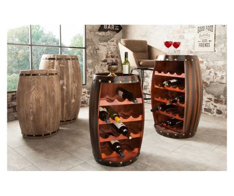 Vstyle Irresistible 287468 Stojalo za vino, rjava, les 64x40x38