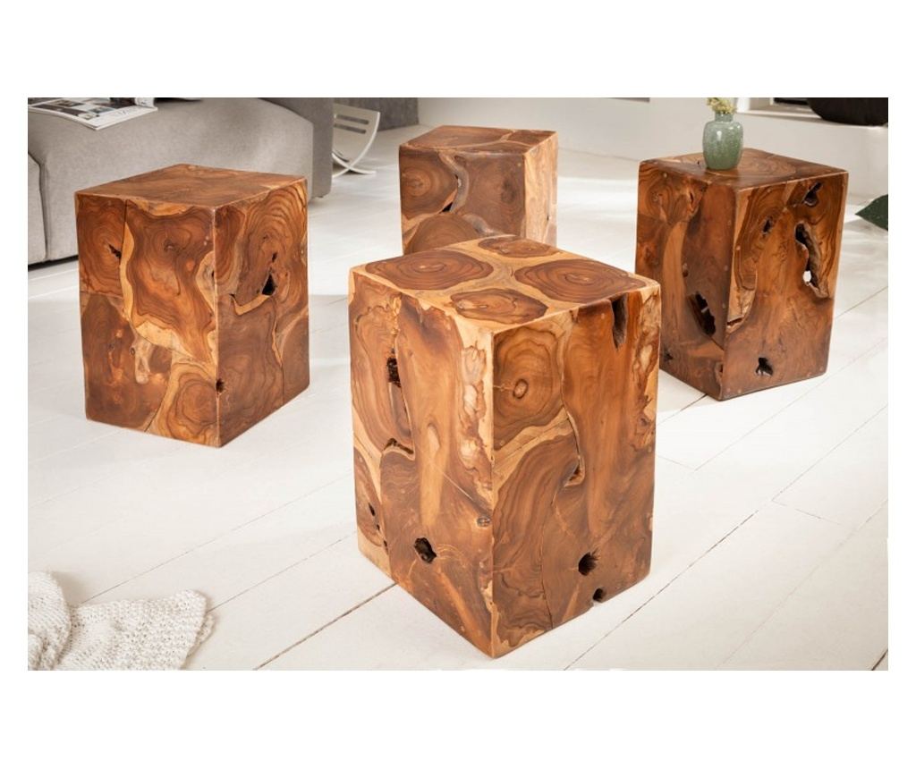 Konferenčný stolík Vstyle Irresistible 287496, farba dreva, teakové drevo 45x30x30 - 3