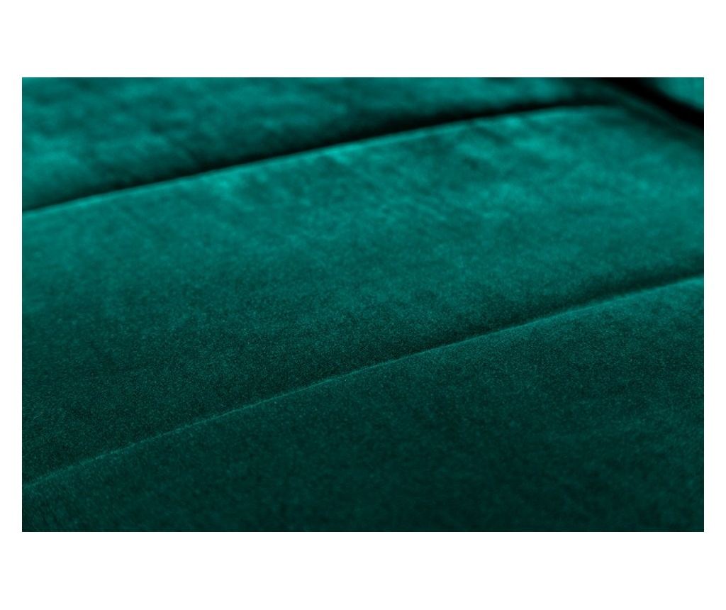 Canapea extensibilă Vstyle Irresistible 287729, Verde, Catifea, Metal, Poliester 85x215x91 - 3