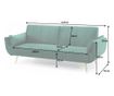 Canapea extensibilă Vstyle Irresistible 287729, Verde, Catifea, Metal, Poliester 85x215x91 thumbnail 4
