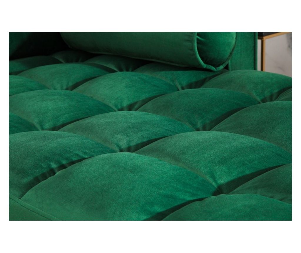Colțar Vstyle Irresistible 287790, Verde, Catifea, Poliester 85x260x83 - 3