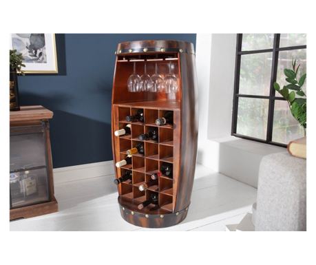 Vstyle Irresistible 287848 Stojalo za vino, rjava, les 97x51x51