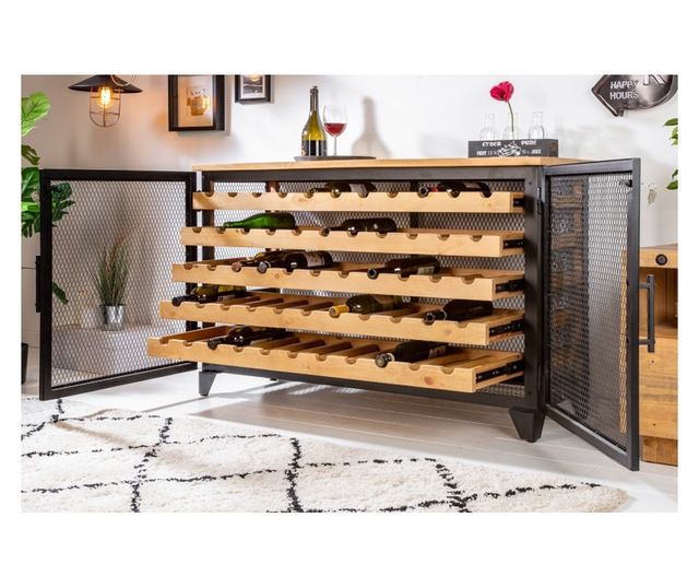 Dulap pentru Vinuri, Culoare Lemn, Negru